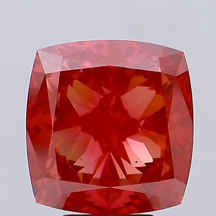 Cushion Fancy Vivid Red Lab-grown Diamond 8.51ct VS1 loose diamond