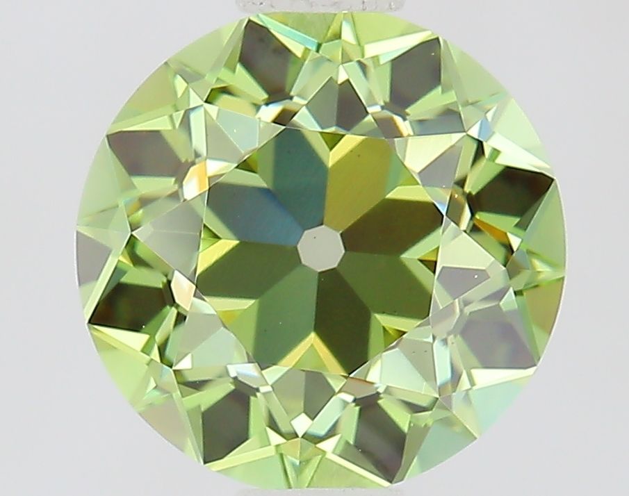 European Cut Fancy Vivid Green Lab-grown Diamond 1.09ct VS1 loose diamond