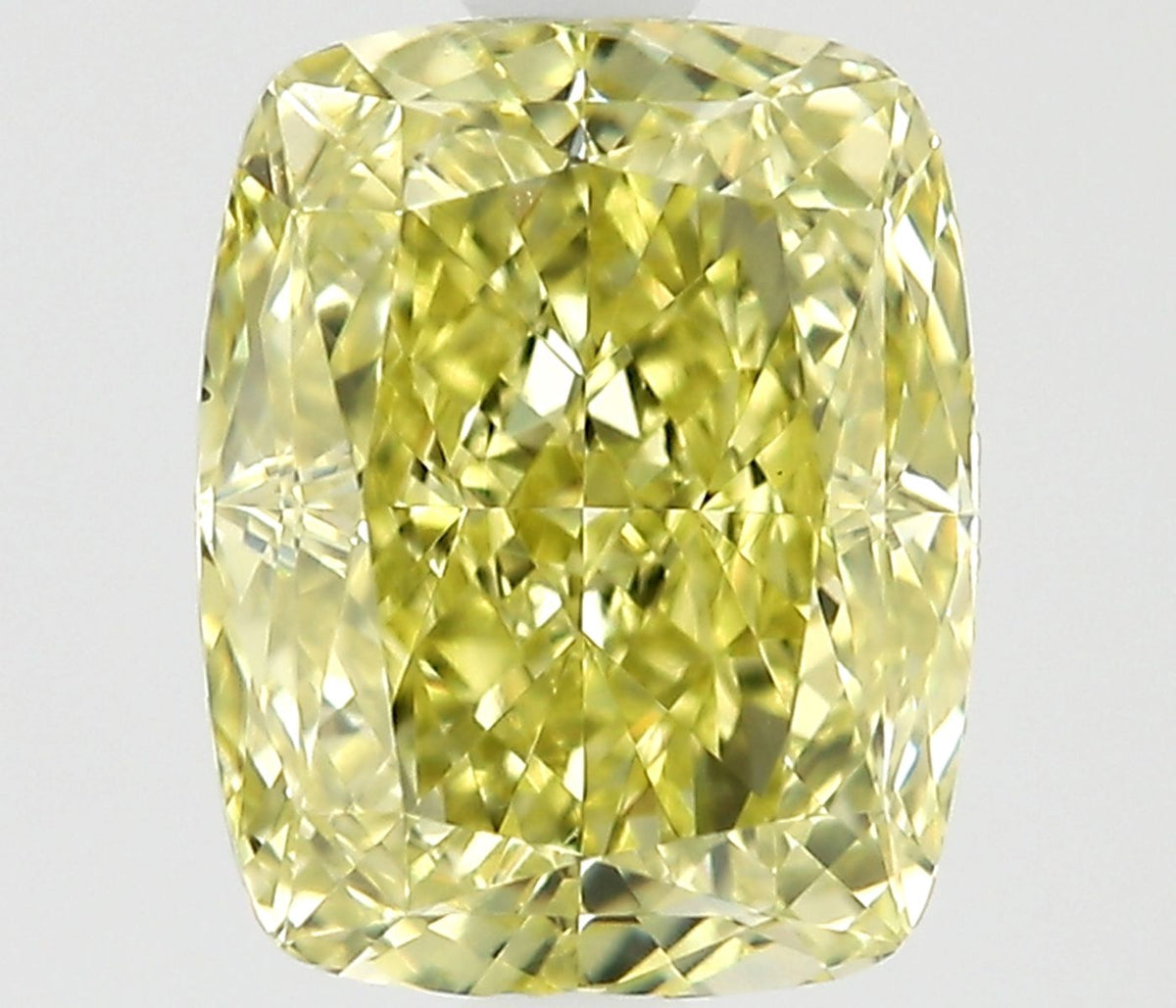 Cushion Fancy Greenish Yellow Natural Diamond 1.23ct VS2 loose diamond