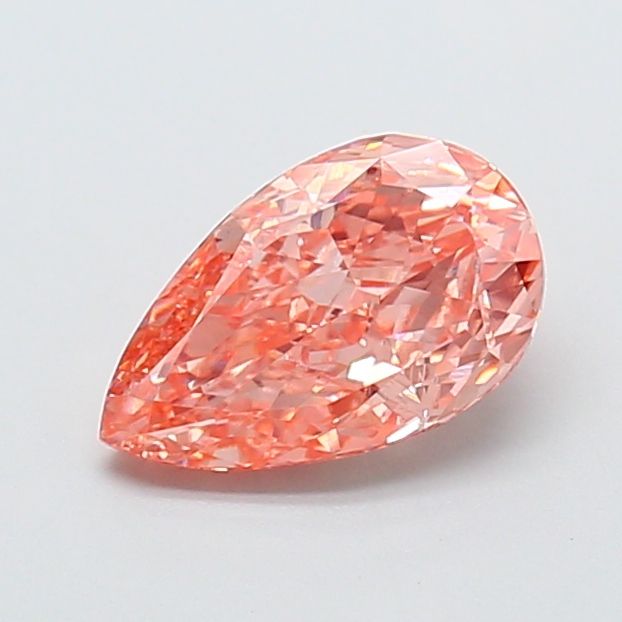 Pear Fancy Vivid Pink Orange Lab-grown Diamond 1.91ct VVS2 loose diamond