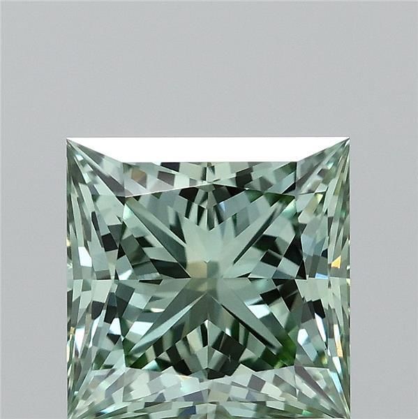 Princess Fancy Vivid Green Lab-grown Diamond 1.43ct VS1 loose diamond