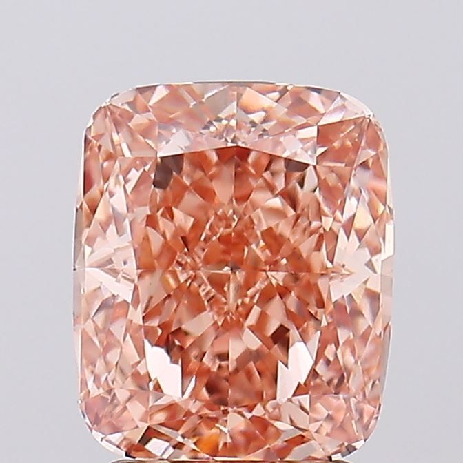 Cushion Fancy Intense Brownish Orange Lab-grown Diamond 2.72ct VS1 loose diamond