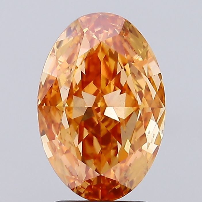 Oval Fancy Intense Brownish Orange Lab-grown Diamond 3.03ct VS1 loose diamond
