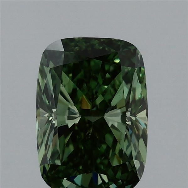 Cushion Fancy Vivid Green Lab-grown Diamond 0.98ct VS1 loose diamond