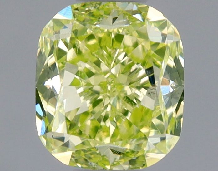 Cushion Fancy Green Yellow Natural Diamond 0.56ct VS2 loose diamond