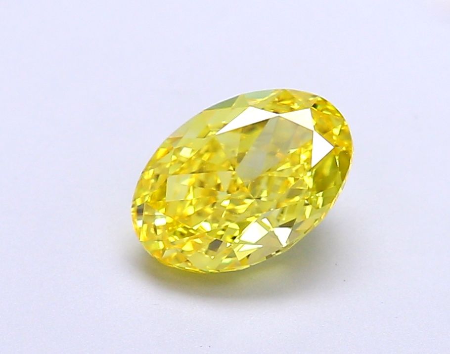 Oval Fancy Vivid Yellow Lab-grown Diamond 1.61ct VS1 loose diamond