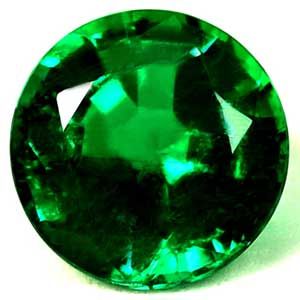 Round Green Emerald 0.73ct loose gemstone