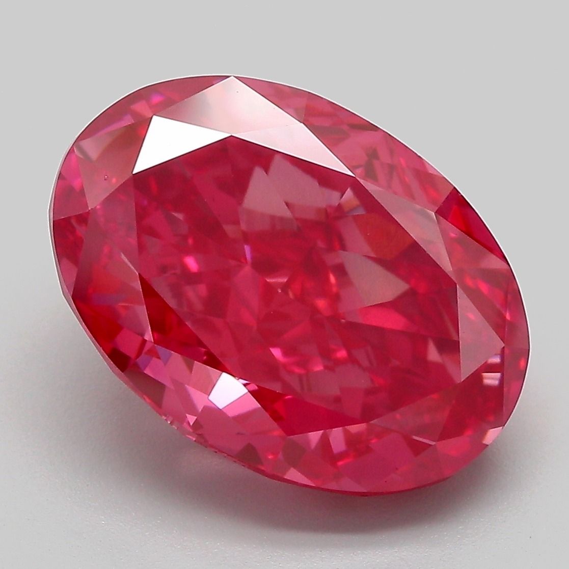 Oval Fancy Vivid Red Lab-grown Diamond 8.03ct VS1 loose diamond