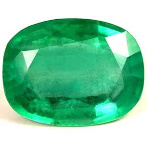 Cushion Green Emerald 2.97ct loose gemstone