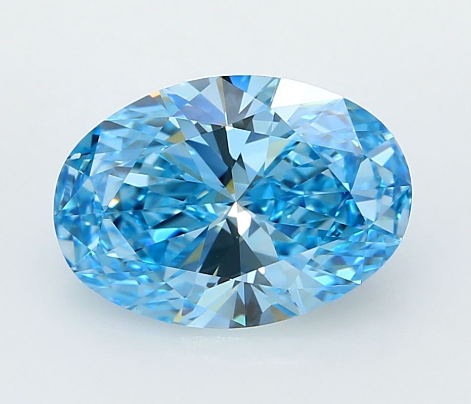 Oval Fancy Vivid Blue Lab-grown Diamond 3.03ct VS1 loose diamond