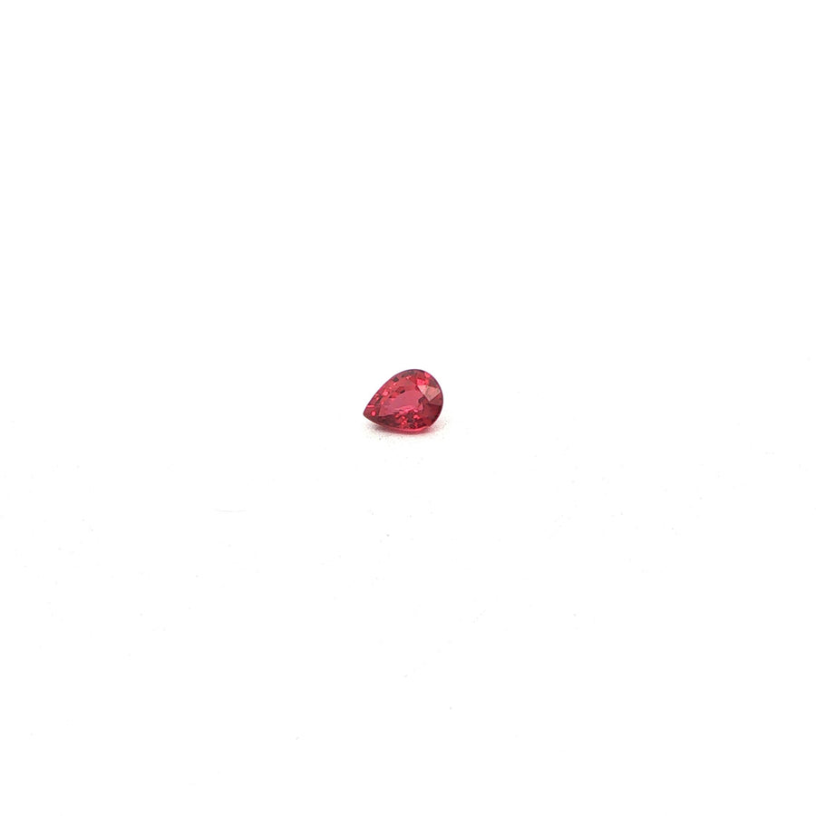 Pear Red Ruby 0.39ct loose gemstone
