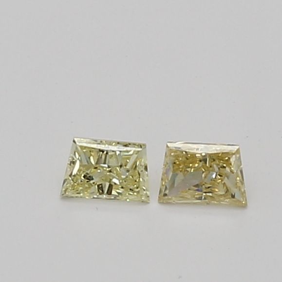 Tapered Baguette Fancy Light Yellow Natural Diamond 0.16ct VS1 loose diamond