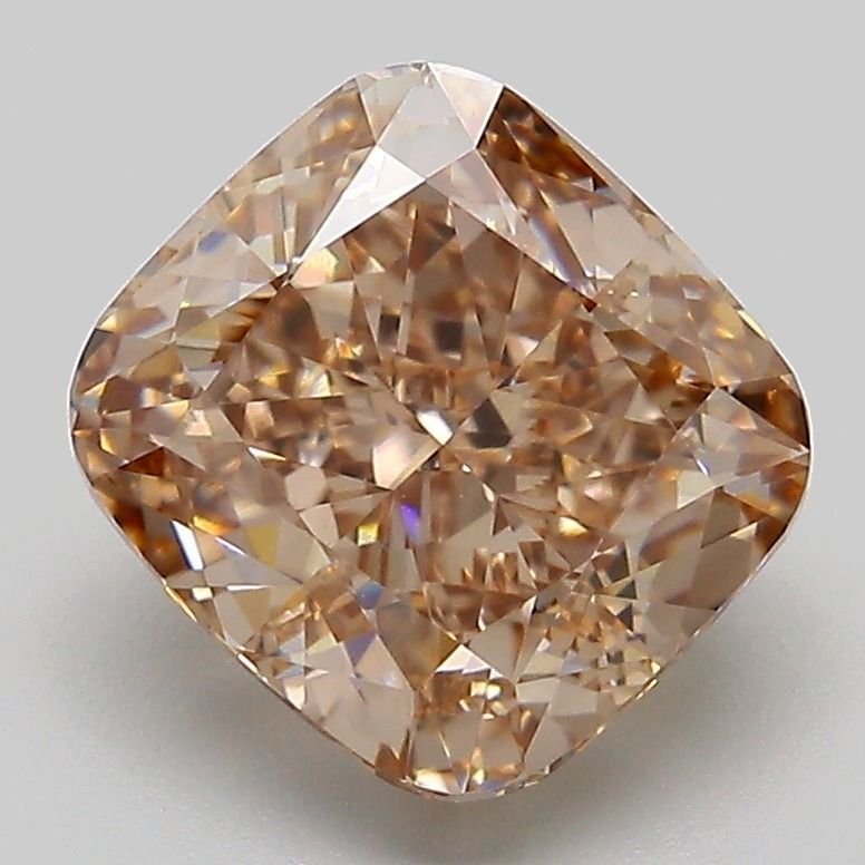 Cushion Fancy Light Brown Lab-grown Diamond 3.1ct VVS2 loose diamond