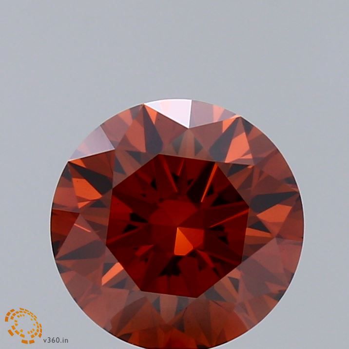 Round Fancy Vivid Orange Lab-grown Diamond 2.01ct VS1 loose diamond