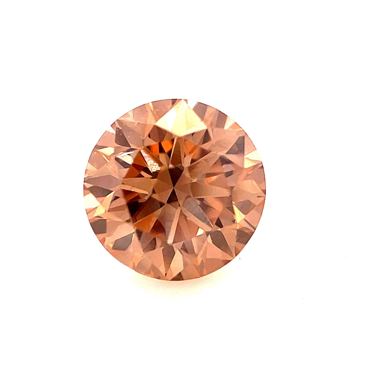 Round Fancy Champagne Natural Diamond 1.02ct VS1 loose diamond