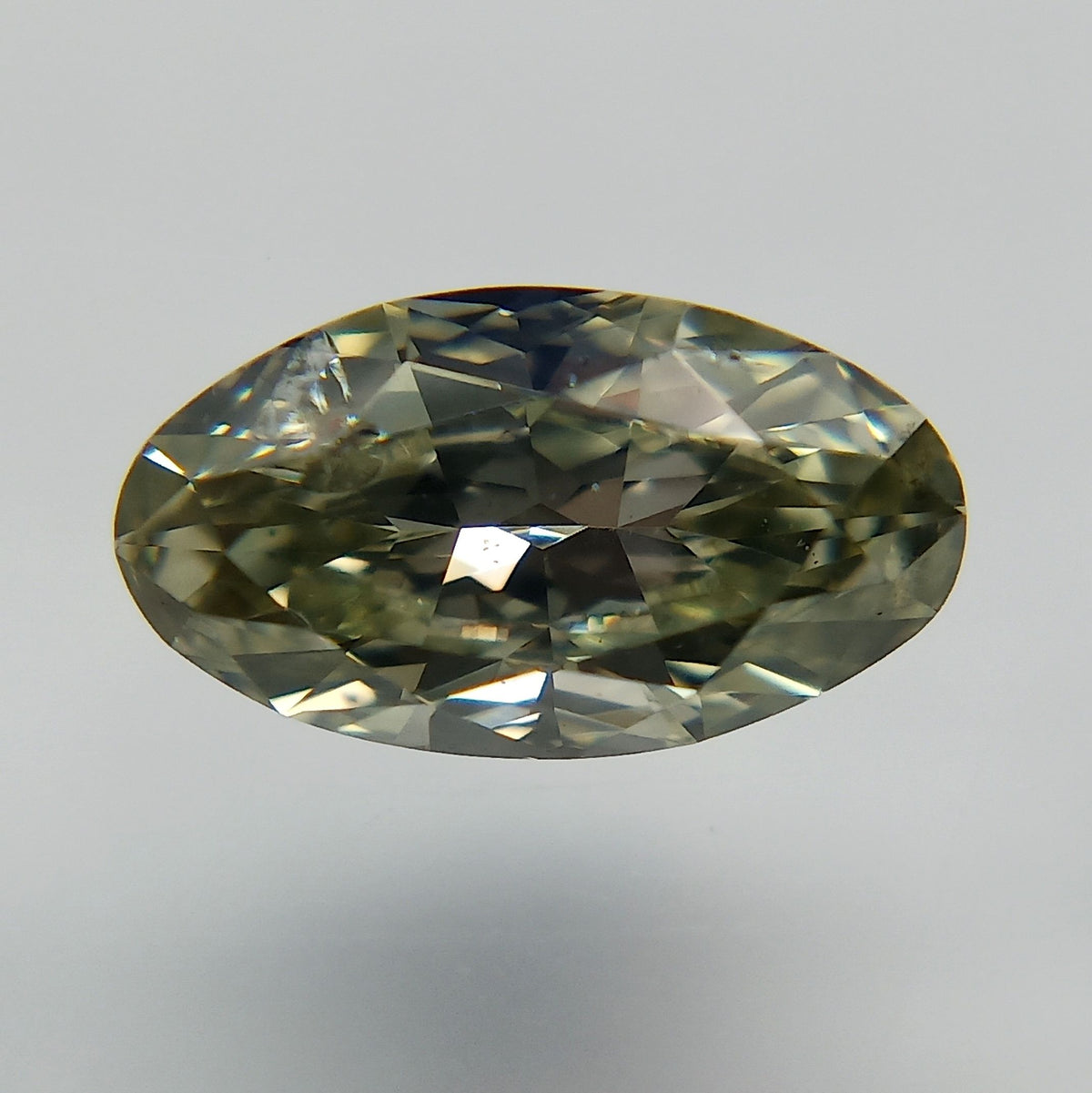 Oval Fancy Grayish Yellowish Green Natural Diamond 0.44ct loose diamond