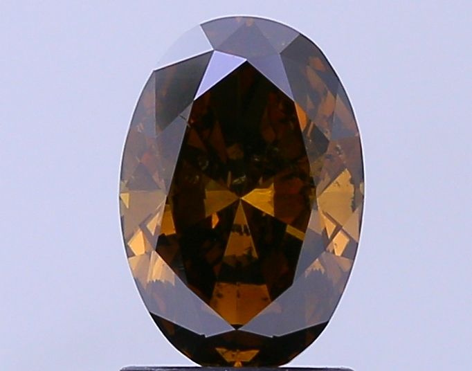 Oval Fancy Dark Brown Natural Diamond 2.01ct SI2 loose diamond