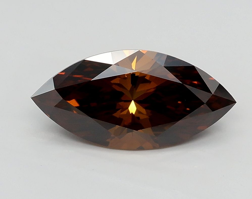 Marquise Fancy Deep Yellowish Brown Lab-grown Diamond 1.2ct VS1 loose diamond