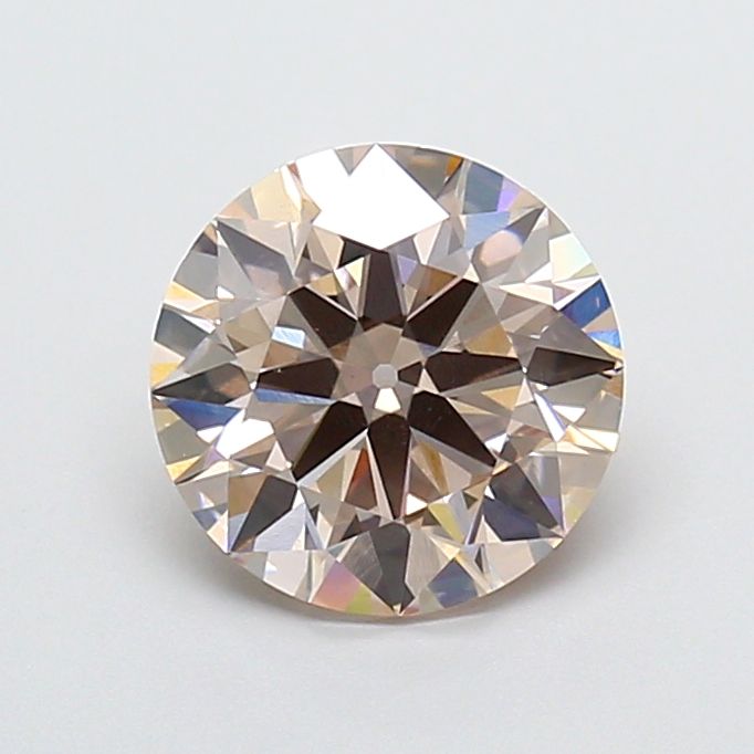 Round Fancy Light Pinkish Brown Lab-grown Diamond 2.21ct VS2 loose diamond