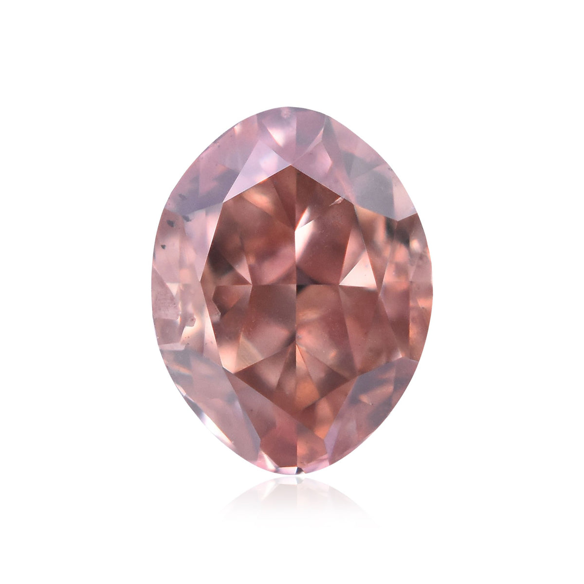 Oval Fancy Deep Orangey Pink Natural Diamond 0.3ct SI2 loose diamond