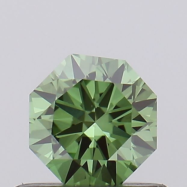 Octagonal Fancy Vivid Green Lab-grown Diamond 0.43ct VS1 loose diamond