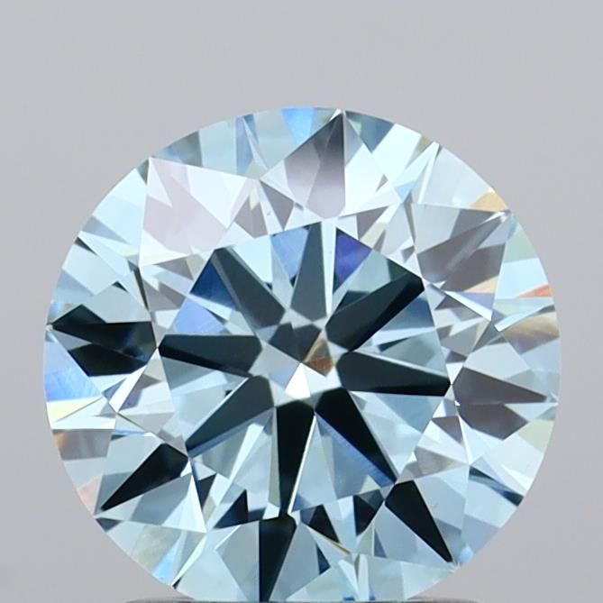 Round Fancy Vivid Blue Lab-grown Diamond 1.5ct VS1 loose diamond