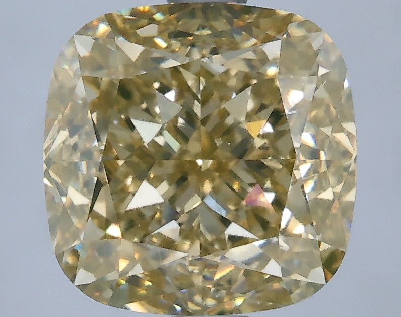 Cushion Faint Blueish Yellow Natural Diamond 3.39ct VS2 loose diamond