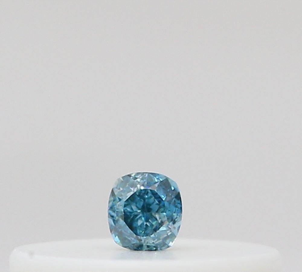 Cushion Fancy Intense Green Blue Natural Diamond 0.04ct loose diamond
