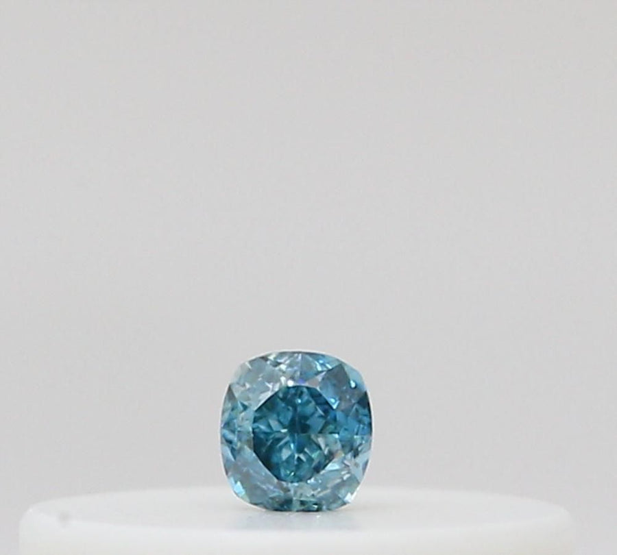 Cushion Fancy Intense Green Blue Natural Diamond 0.04ct loose diamond