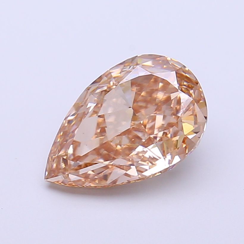 Pear Light Brown Lab-grown Diamond 2.54ct VS1 loose diamond