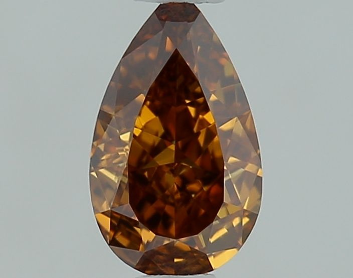 Pear Fancy Deep Brown Orange Natural Diamond 0.47ct SI1 loose diamond