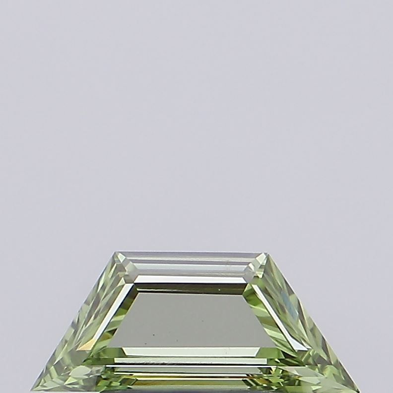 Trapezoid Fancy Vivid Green Lab-grown Diamond 0.73ct VS1 loose diamond