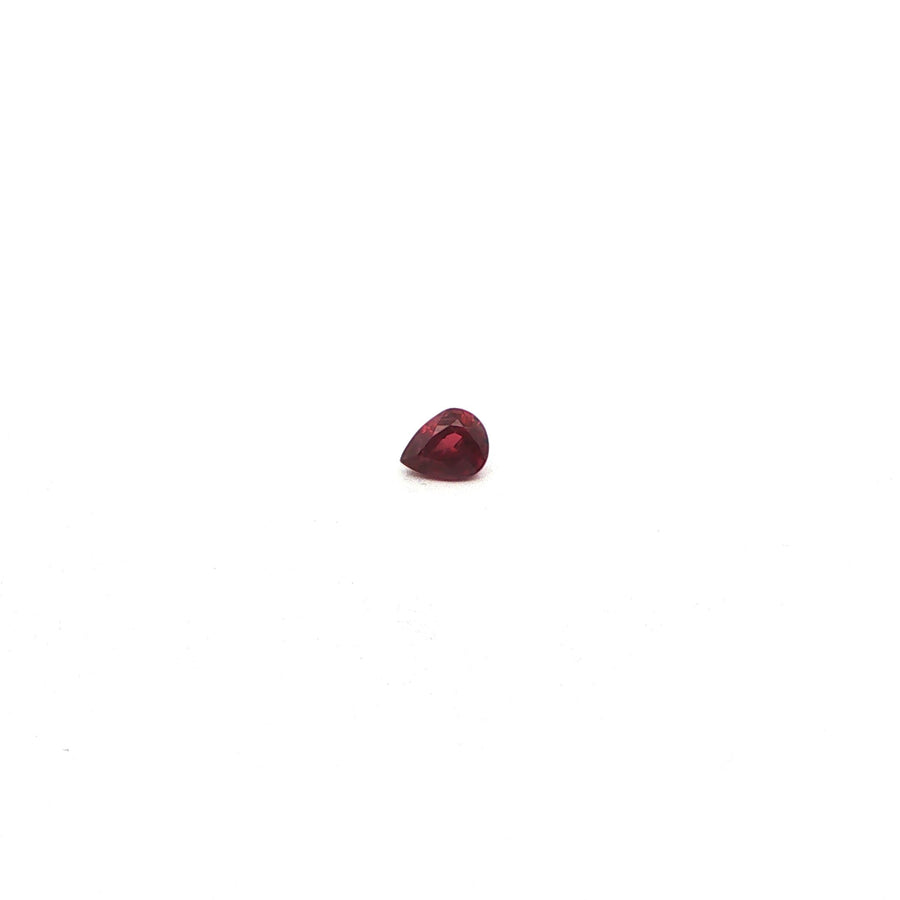 Pear Red Ruby 0.4ct loose gemstone