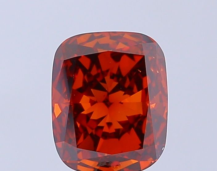 Cushion Fancy Intense Brownish Orange Lab-grown Diamond 2ct VS2 loose diamond