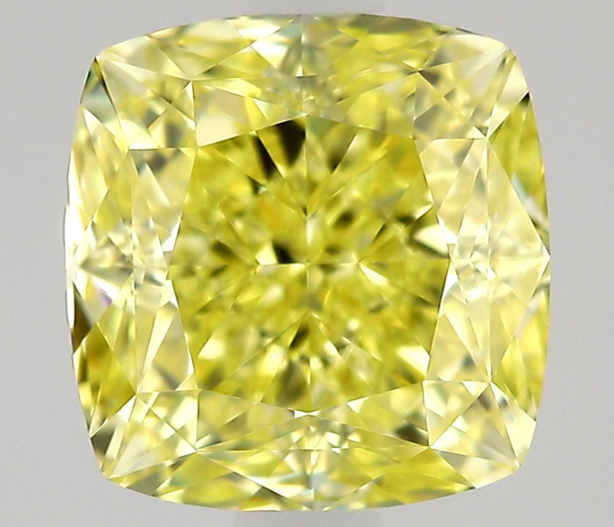 Cushion Fancy Intense Yellow Natural Diamond 0.73ct IF loose diamond