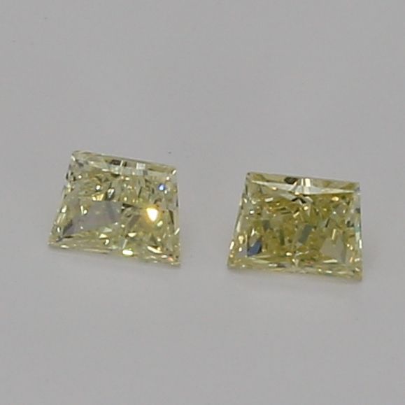 Tapered Baguette Fancy Light Yellow Natural Diamond 0.19ct VS1 loose diamond