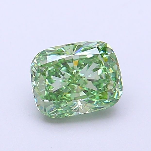 Cushion Fancy Vivid Green Lab-grown Diamond 1.03ct VS1 loose diamond