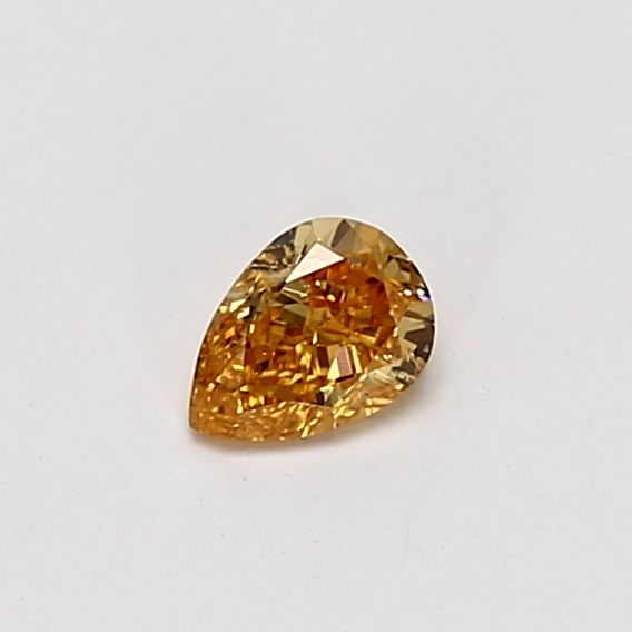 Pear Fancy Vivid Yellow Orange Natural Diamond 0.26ct SI2 loose diamond
