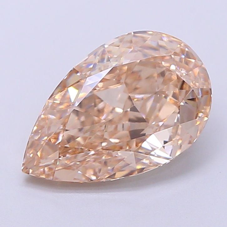 Pear Fancy Light Brown Lab-grown Diamond 3.06ct VS1 loose diamond