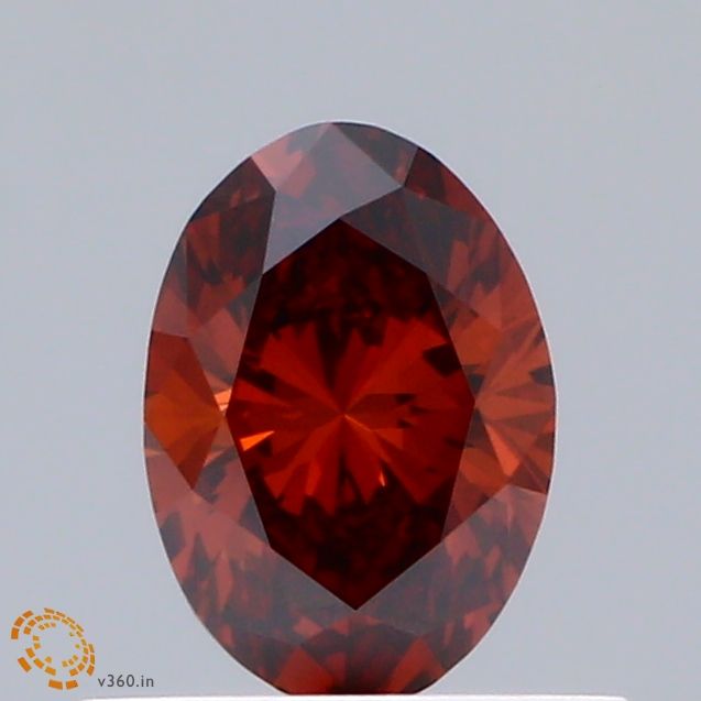 Oval Fancy Deep Orange Lab-grown Diamond 0.52ct VS1 loose diamond