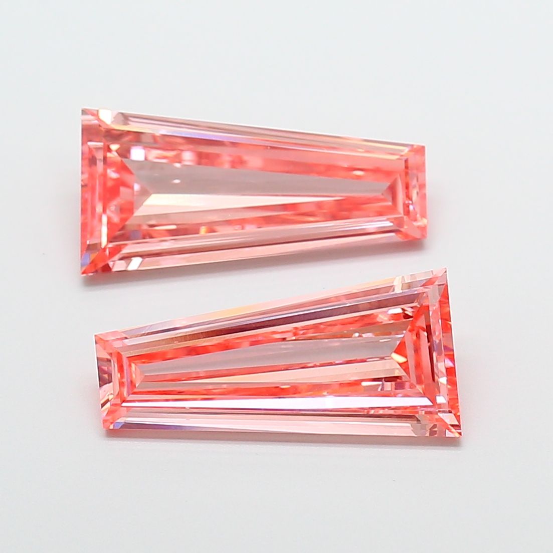 Tapered Baguette Fancy Vivid Pink Lab-grown Diamond 3.16ct VS1 loose diamond