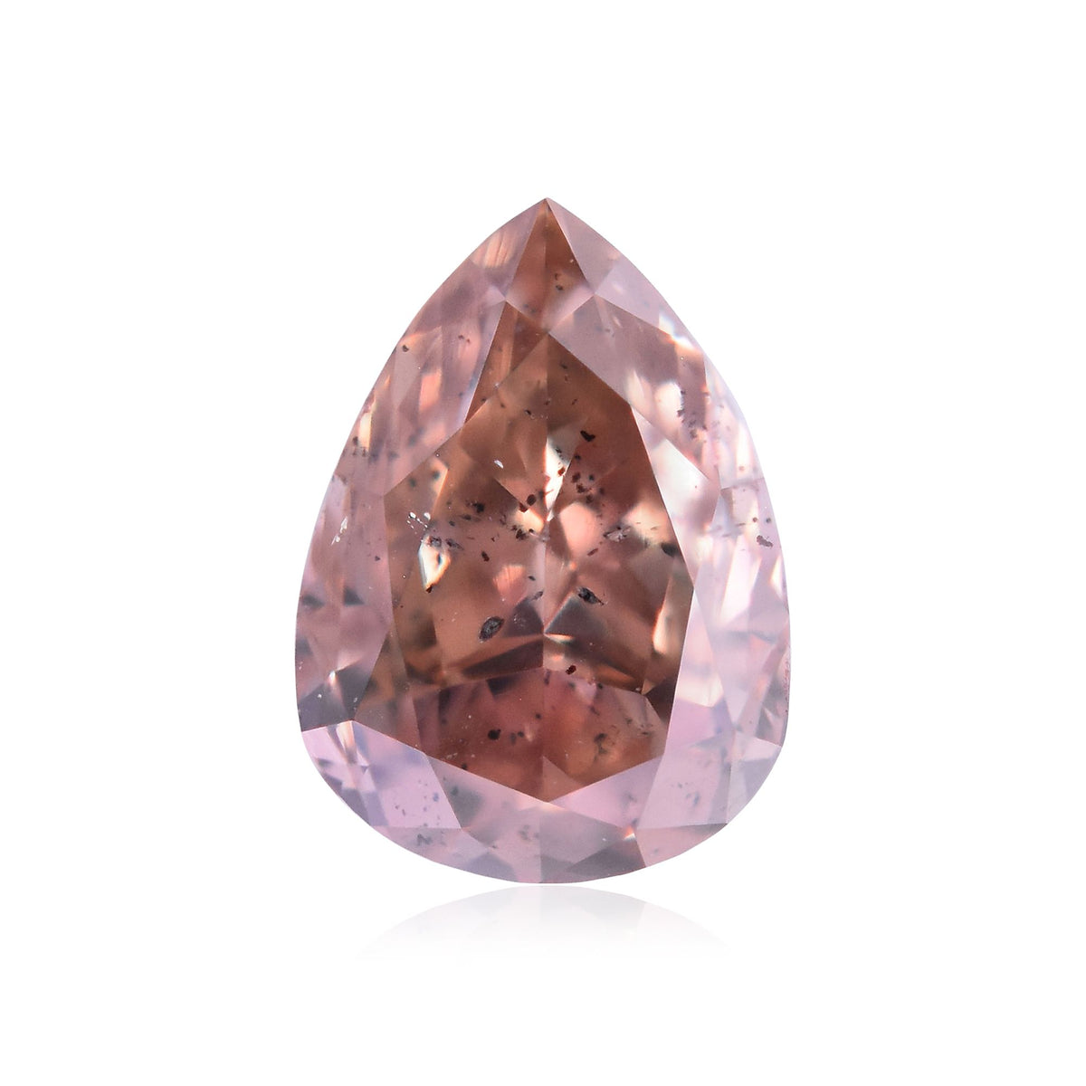 Pear Fancy Deep Brownish Orangey Pink Natural Diamond 0.36ct I1 loose diamond