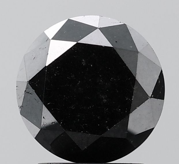 Round Black Natural Diamond 2.94ct VS2 loose diamond