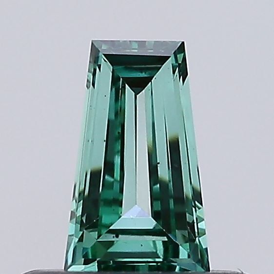 Tapered Baguette Fancy Vivid Green Lab-grown Diamond 0.27ct VS2 loose diamond
