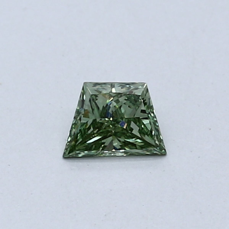 Trapezoid Fancy Vivid Green Lab-grown Diamond 0.26ct VS1 loose diamond