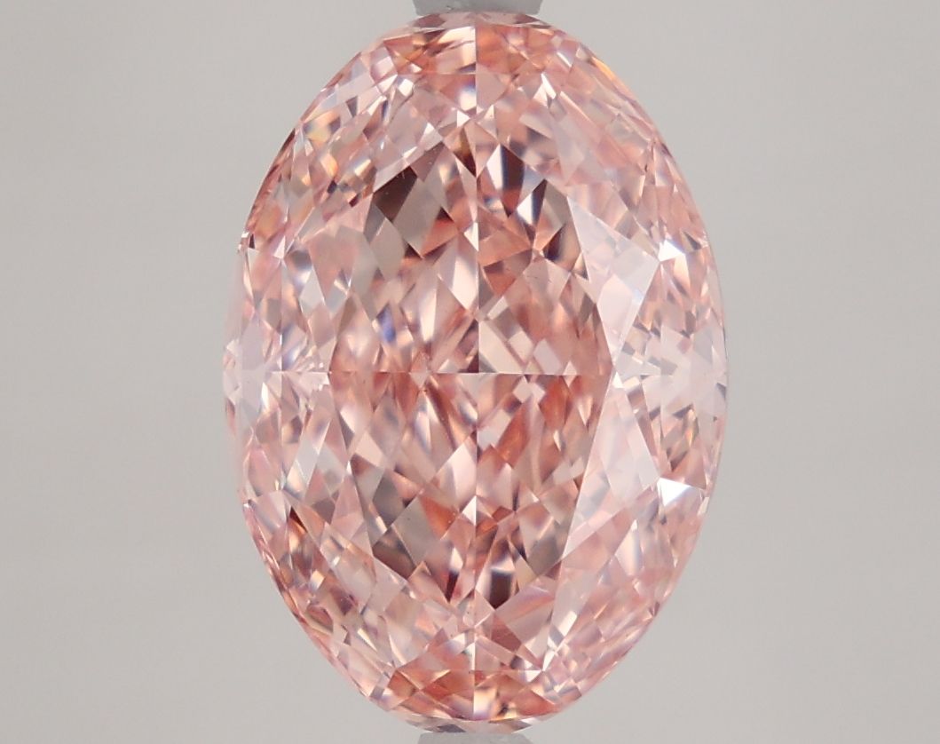 Oval Fancy Intense Pink Lab-grown Diamond 4.3ct VS1 loose diamond