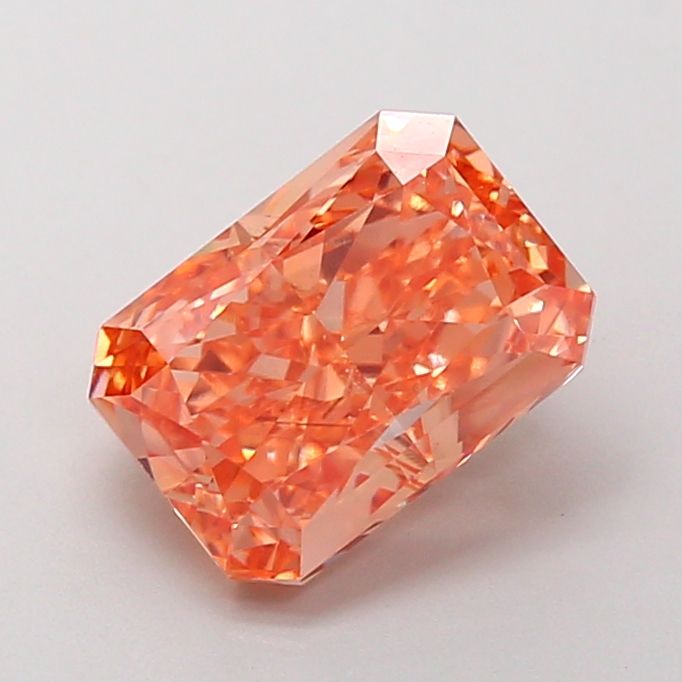 Radiant Fancy Vivid Brownish Orange Lab-grown Diamond 2.61ct VS1 loose diamond