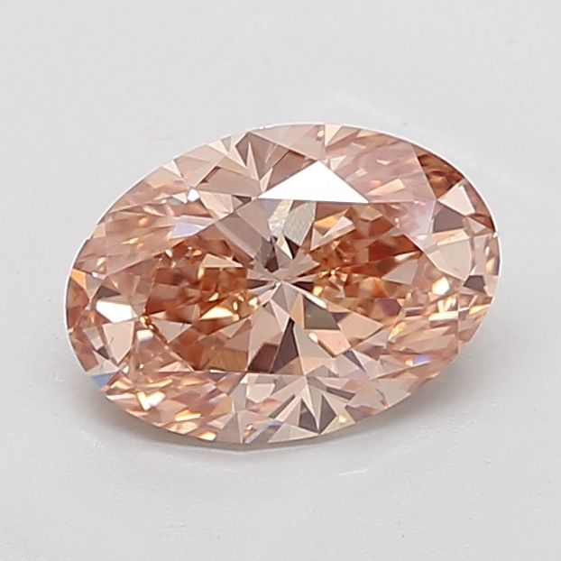 Oval Champagne Lab-grown Diamond 2.76ct VS1 loose diamond