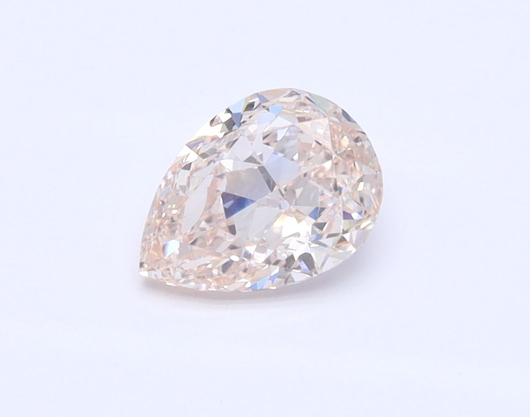 Pear Fancy Light Orangey Pink Natural Diamond 0.63ct VVS1 loose diamond