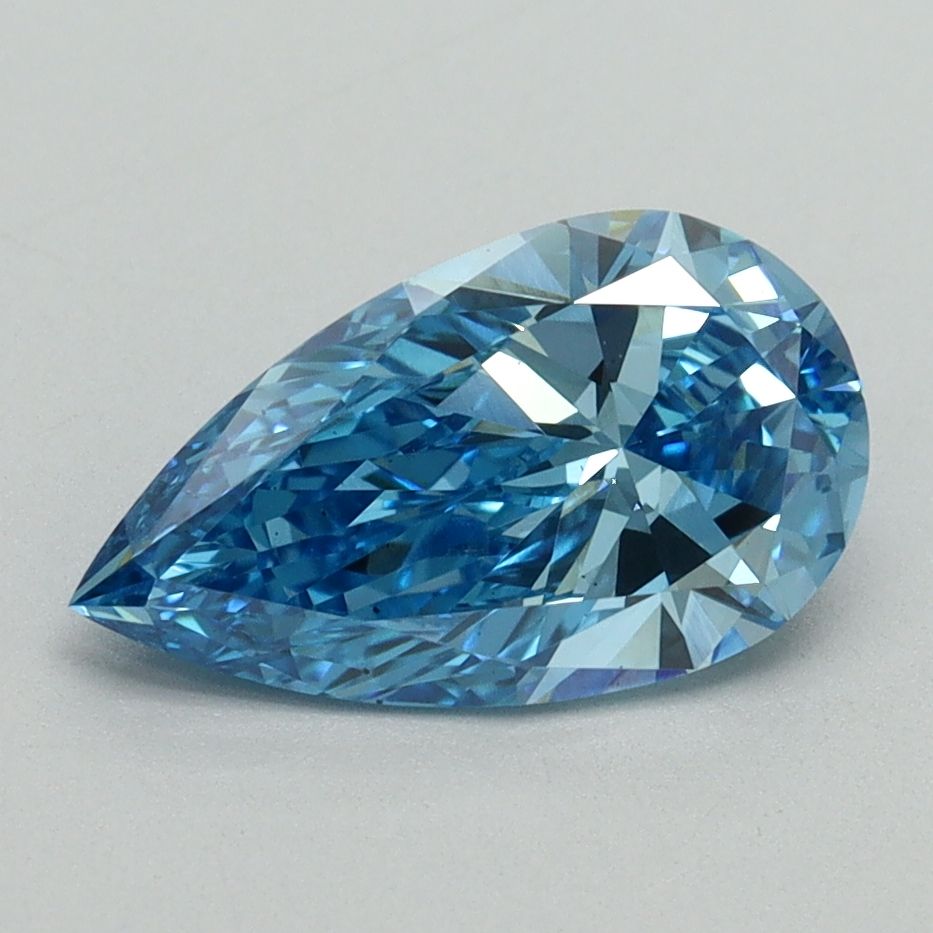 Pear Fancy Vivid Blue Lab-grown Diamond 1.52ct VS2 loose diamond